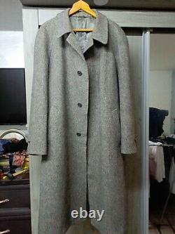 1950s vintage all worsted wool classic tweed belted Suit over coat size 42R