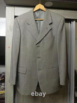 1970s vintage handtailored bespoke classic all worsted Italian Birdseye suit 38R