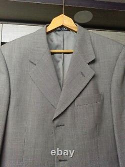 1970s vintage handtailored bespoke classic all worsted Italian Birdseye suit 38R