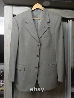 1970s vintage handtailored bespoke classic all worsted Italian Birdseye suit 38R