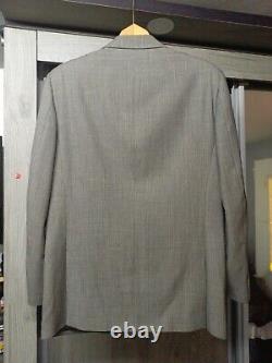 1970s vintage handtailored bespoke classic all worsted Italian Birdseye suit 38R