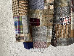 1970s vtg CHIPP IVY STYLE PATCHWORK PLAID WOOL TWEED SPORT COAT IVY 46L Jacket