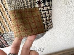 1970s vtg CHIPP IVY STYLE PATCHWORK PLAID WOOL TWEED SPORT COAT IVY 46L Jacket