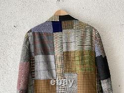 1970s vtg CHIPP IVY STYLE PATCHWORK PLAID WOOL TWEED SPORT COAT IVY 46L Jacket