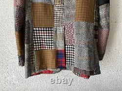 1970s vtg CHIPP IVY STYLE PATCHWORK PLAID WOOL TWEED SPORT COAT IVY 46L Jacket