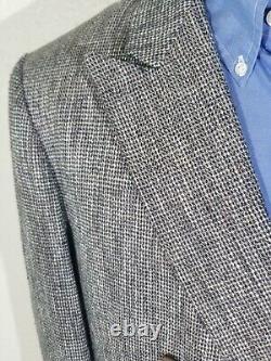 42R Vintage Brown colorful fleck Double Breasted tweed Jacket Blazer Sport coat