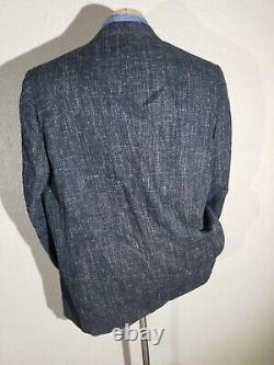 52L Vintage Adolfo iconic Double Breasted hairy wool tweed Jacket Blazer coat
