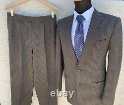 Bespoke Suit Cerruti 1881 Made In Italy 38R 29x28 Soft Tweed Custom Tailored Vtg