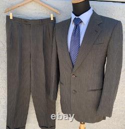 Bespoke Suit Cerruti 1881 Made In Italy 38R 29x28 Soft Tweed Custom Tailored Vtg