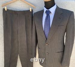 Bespoke Suit Cerruti 1881 Made In Italy 38R 29x28 Soft Tweed Custom Tailored Vtg