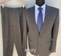 Bespoke Suit Cerruti 1881 Made In Italy 38R 29x28 Soft Tweed Custom Tailored Vtg