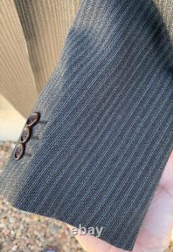 Bespoke Suit Cerruti 1881 Made In Italy 38R 29x28 Soft Tweed Custom Tailored Vtg