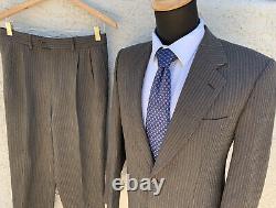 Bespoke Suit Cerruti 1881 Made In Italy 38R 29x28 Soft Tweed Custom Tailored Vtg