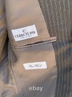 Bespoke Suit Cerruti 1881 Made In Italy 38R 29x28 Soft Tweed Custom Tailored Vtg