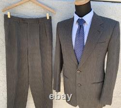 Bespoke Suit Cerruti 1881 Made In Italy 38R 29x28 Soft Tweed Custom Tailored Vtg