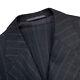 Bespoke Vtg 40 R Ermenegildo Zegna Charcoal Grey Multi Stripe Flannel Weight