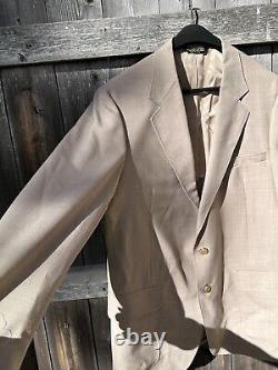 Brian Austin Vintage Maier Suit Coat Blazer Tan Union Made Business Formal