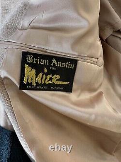 Brian Austin Vintage Maier Suit Coat Blazer Tan Union Made Business Formal