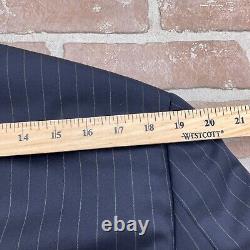 Brooks Brothers 1818 Suit Men 42L Blue Stripe Madison Estrato Trabaldo Togna