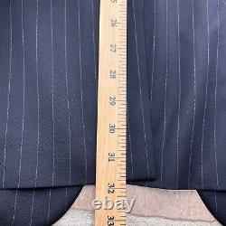 Brooks Brothers 1818 Suit Men 42L Blue Stripe Madison Estrato Trabaldo Togna