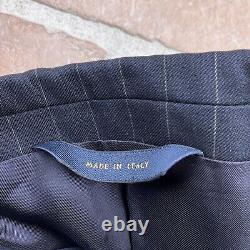 Brooks Brothers 1818 Suit Men 42L Blue Stripe Madison Estrato Trabaldo Togna