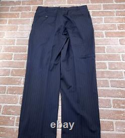 Brooks Brothers 1818 Suit Men 42L Blue Stripe Madison Estrato Trabaldo Togna