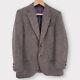 Brooks Brothers Men's Tweed Blazer Jacket Sport Coat 41r Leather Buttons Vintage