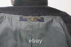 Brooks Brothers VINTAGE Solid Dark Blue Flannel 3 Pc Suit Jacket Pants Vest 48