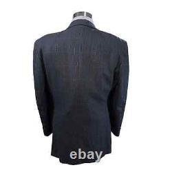 Burberry Size 42 Sport Coat Vintage 2 Button Houndstooth Suit Jacket Blazer