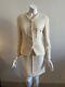 Chanel Vintage Cream Wool Tweed Skirt Suit Size 40 Skirt 38