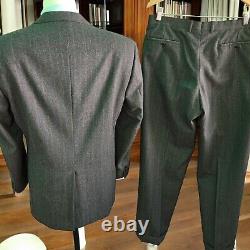 Chester Barrie Suit 42R 34x29 Hand Tailored Savile Row Flannel 52uk Saks Vintage