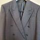 Christian Dior Vtg Dark Gray Plaid Wool Double Breasted Suit Blazer-sz 40r