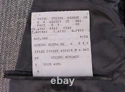 Gianni Versace Vintage 1990's Black/White Herringbone Tweed Wool 1-Btn Suit 40R