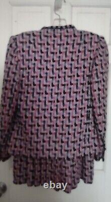 Gorgeous Vintage Women's Custom Made Tweed Silk Lined Skirt Suit Size 4-6