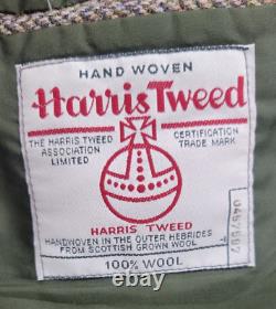 Harris Tweed Sport Coat Mens 42R Brown Scottish Wool Jacket Blazer USA Vintage