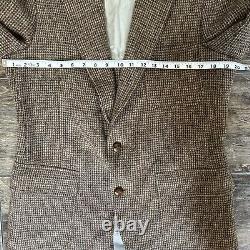 Harris Tweed VTG Men's 100% Blazer Sport Coat Jacket 40R Brown Wool Two Button