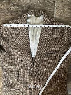 Harris Tweed VTG Men's 100% Blazer Sport Coat Jacket 40R Brown Wool Two Button