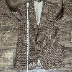 Harris Tweed VTG Men's 100% Blazer Sport Coat Jacket 40R Brown Wool Two Button