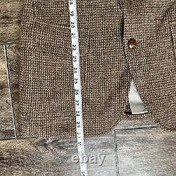 Harris Tweed VTG Men's 100% Blazer Sport Coat Jacket 40R Brown Wool Two Button