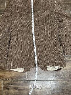 Harris Tweed VTG Men's 100% Blazer Sport Coat Jacket 40R Brown Wool Two Button