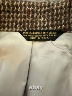 Harris Tweed VTG Men's 100% Blazer Sport Coat Jacket 40R Brown Wool Two Button