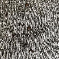 Harris Tweed VTG Men's 100% Blazer Sport Coat Jacket 42 L Brown Wool Two Button