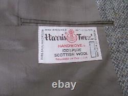 Harris Tweed Vtg Herringbone Brown Wool SCOTLAND Sport Coat Saks Fifth Ave