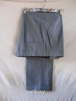 Hickey Freeman Customized vintage 70s 3 button dove gray 3 piece suit 40L