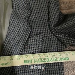 Hugo Boss WOOL SILK 38R Tweed Double Breasted vtg Blazer Jacket