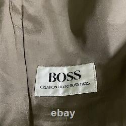 Hugo Boss WOOL SILK 38R Tweed Double Breasted vtg Blazer Jacket