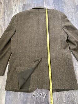 J. PRESS Wool & Cashmere Herringbone Tweed Plymouth Sport Jacket Coat Blazer 42R