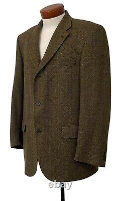 J. PRESS Wool & Cashmere Herringbone Tweed Plymouth Sport Jacket Coat Blazer 42R
