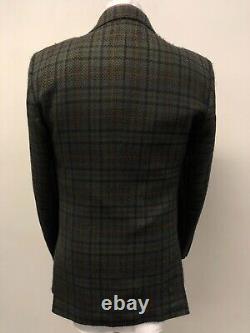 Jean De Vernay Vintage Tweed Suit Jacket/blazer Wool Blend In Khaki MIX 38r Ec
