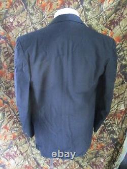 John Richman vintage 1940s black wool flannel DB formal tuxedo suit 38L